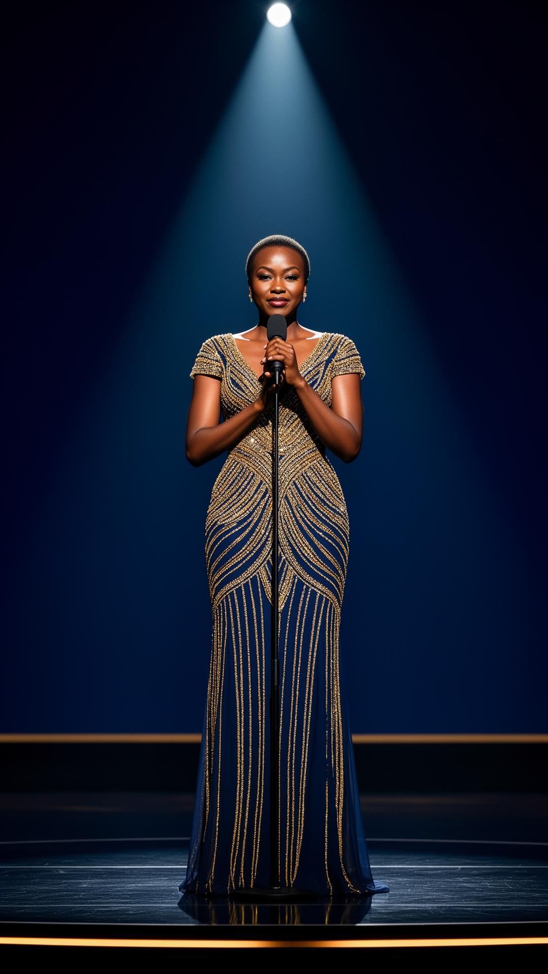 Woman on stage at The DIMAS Experience